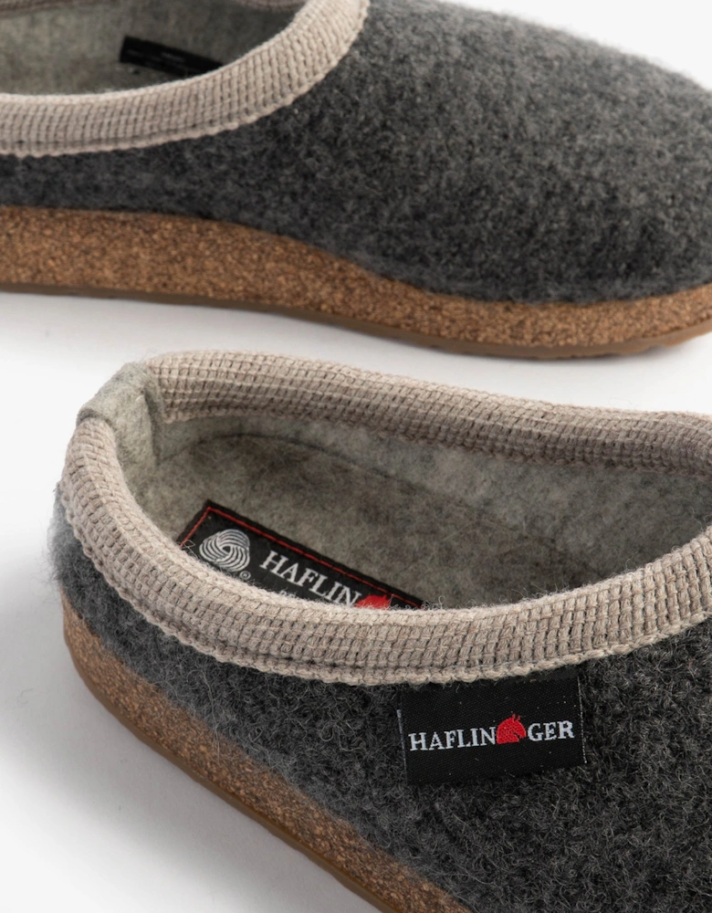 PANDA Womens Felt Clogs Anthracite