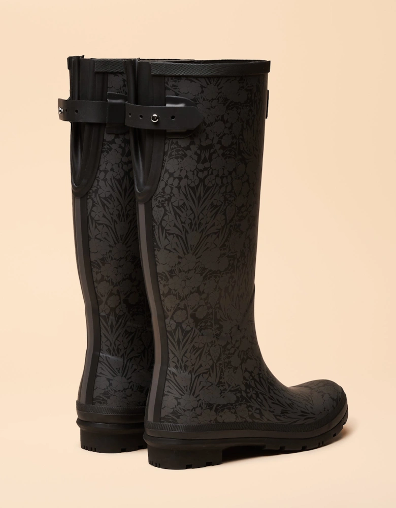 WELLY PRINT Womens Wellington Boots Black