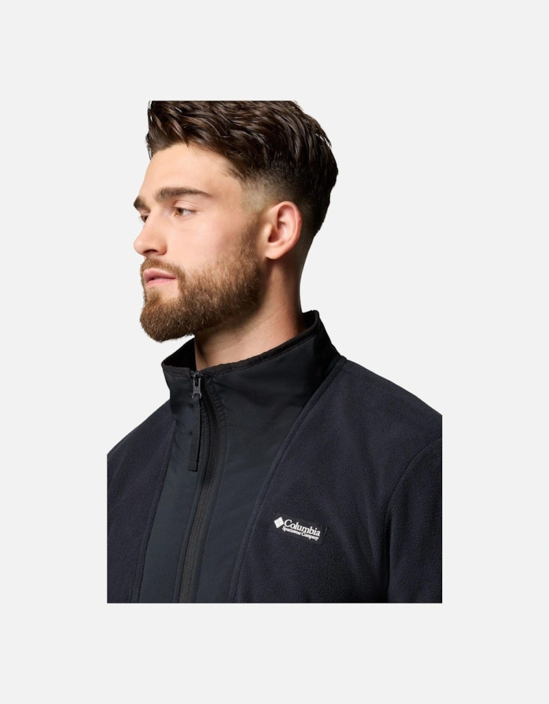 Sequoia Grove Half Zip Fleece Polyester Men's Black Zip Neck Pullovers