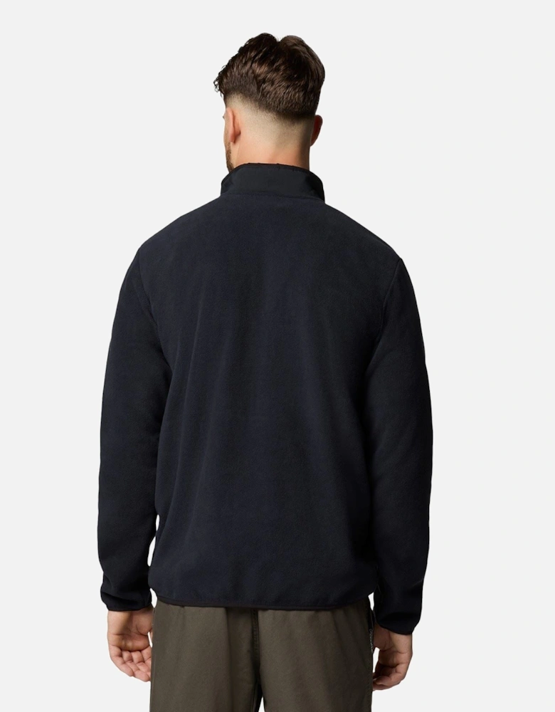 Sequoia Grove Half Zip Fleece Polyester Men's Black Zip Neck Pullovers