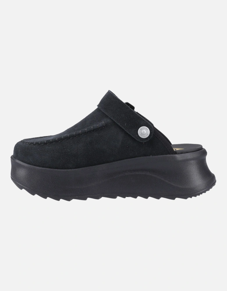 HEYDUDE Delray Suede Women's Black Clogs