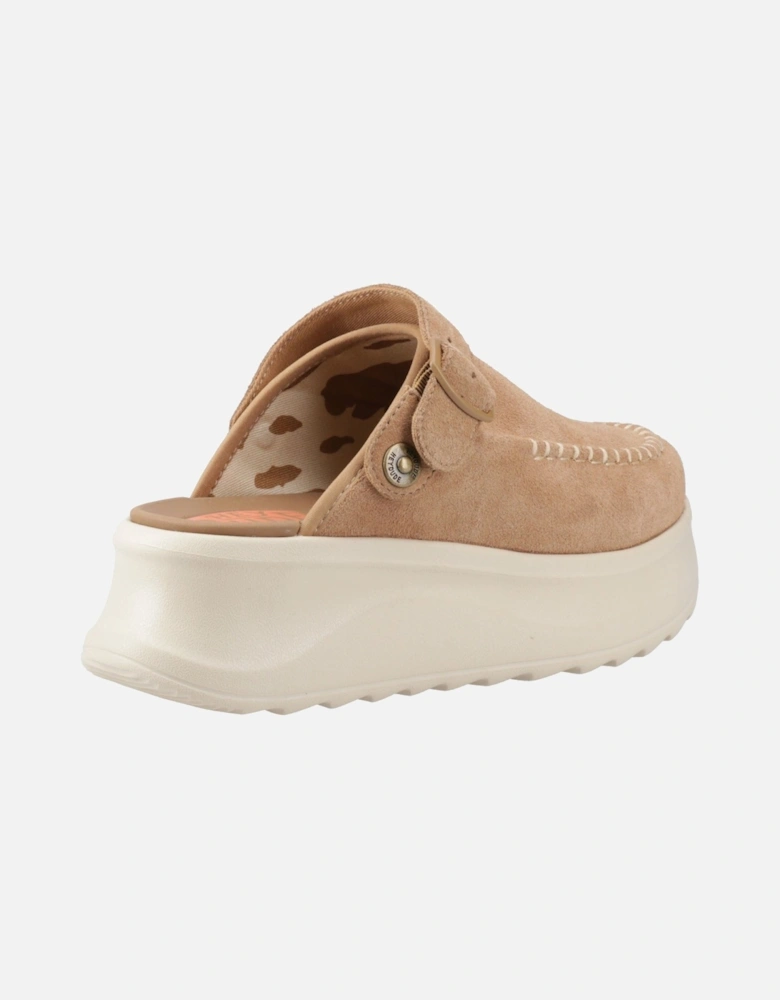 HEYDUDE Delray Suede Women's Tan Clogs