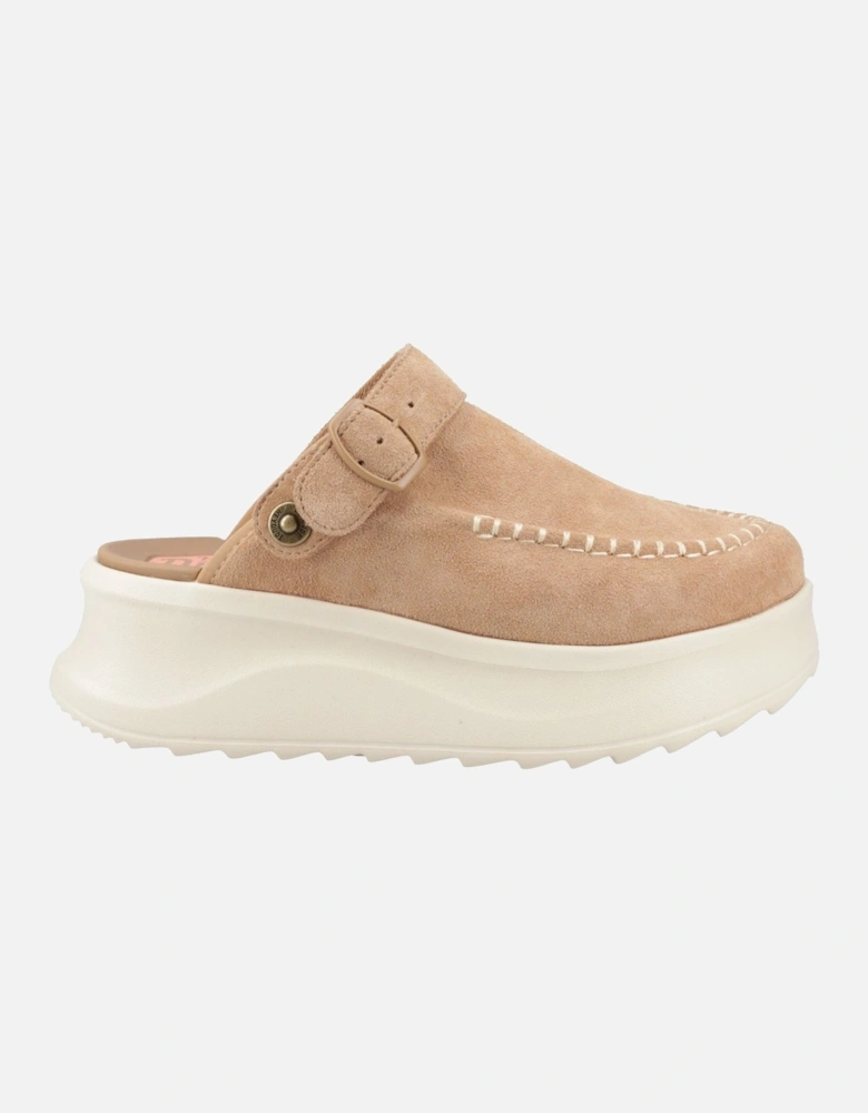 HEYDUDE Delray Suede Women's Tan Clogs