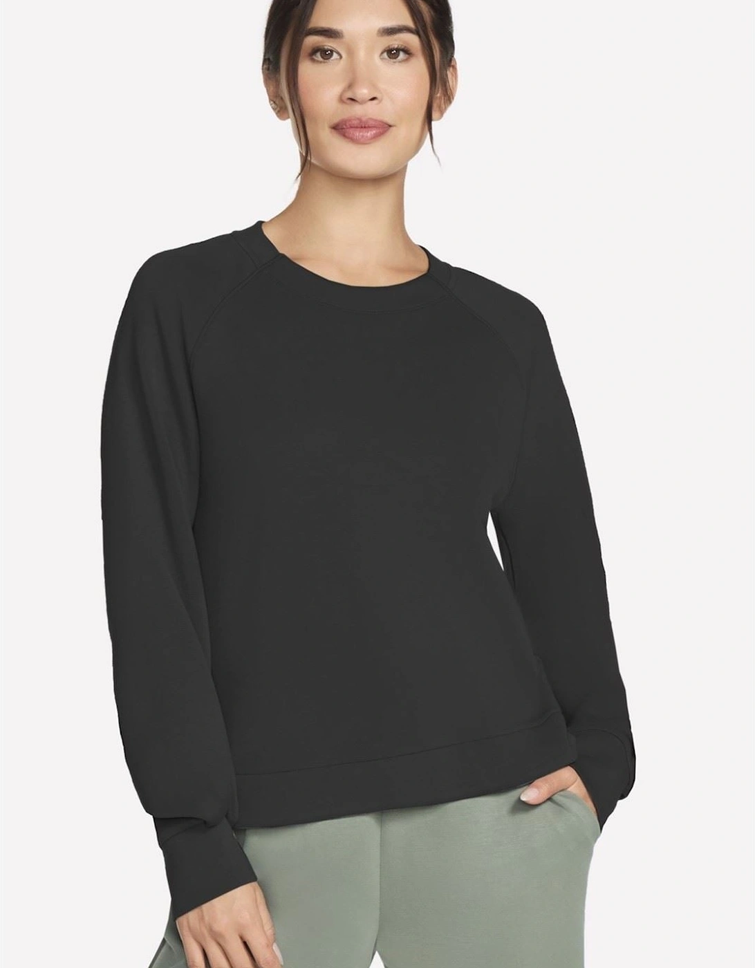 Performance Skechluxe Elevate Crewneck Women's Black Sweatshirt, 4 of 3