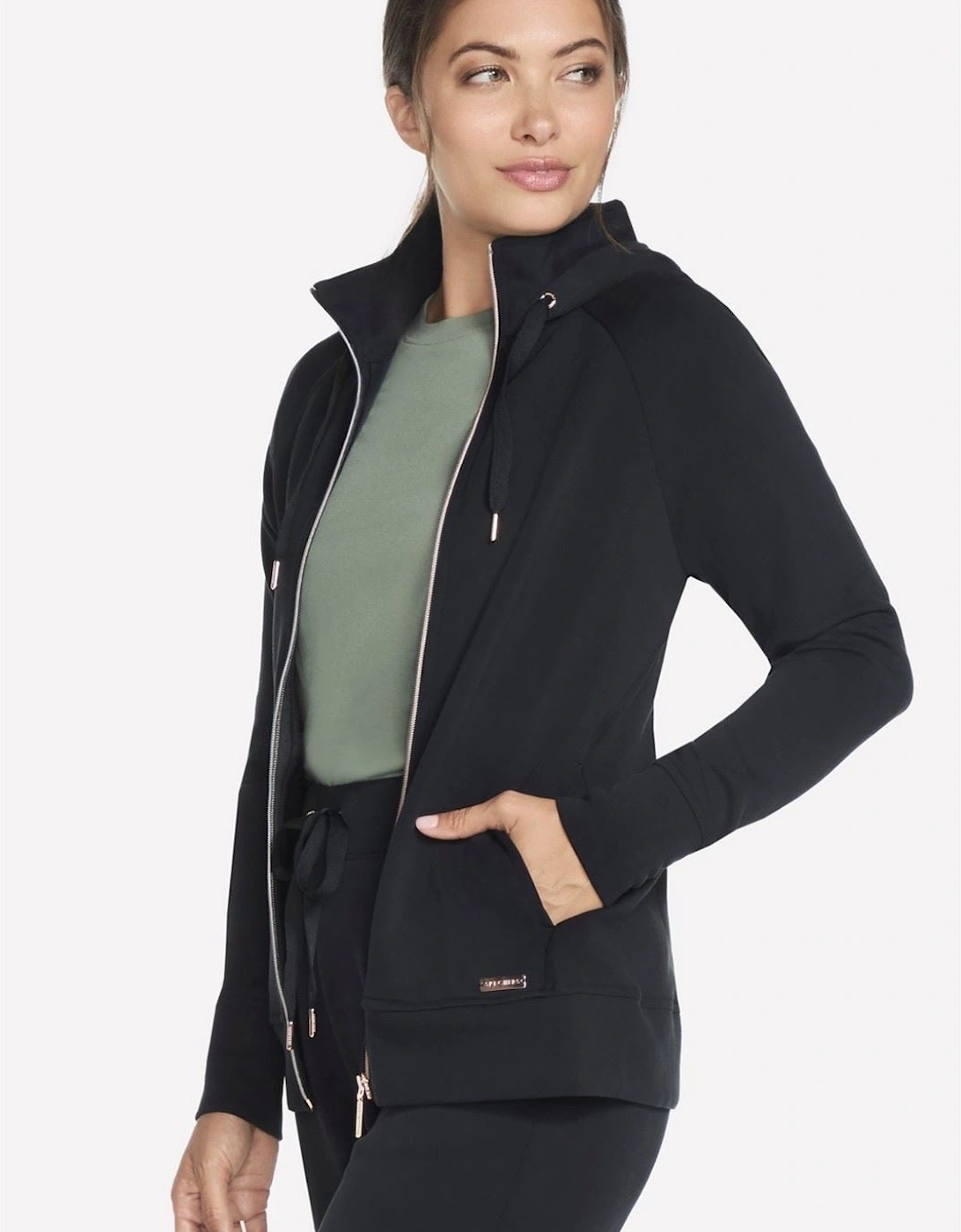Performance Skechluxe Elevate Hooded Jacket Women's Black Jacket