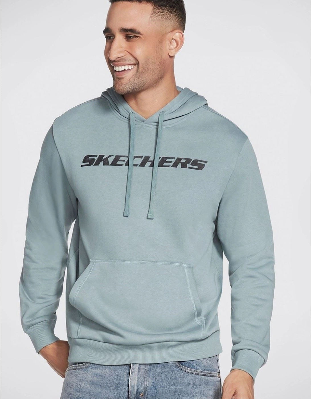 Performance Heritage Cotton Men's Blue Hooded Sweatshirt