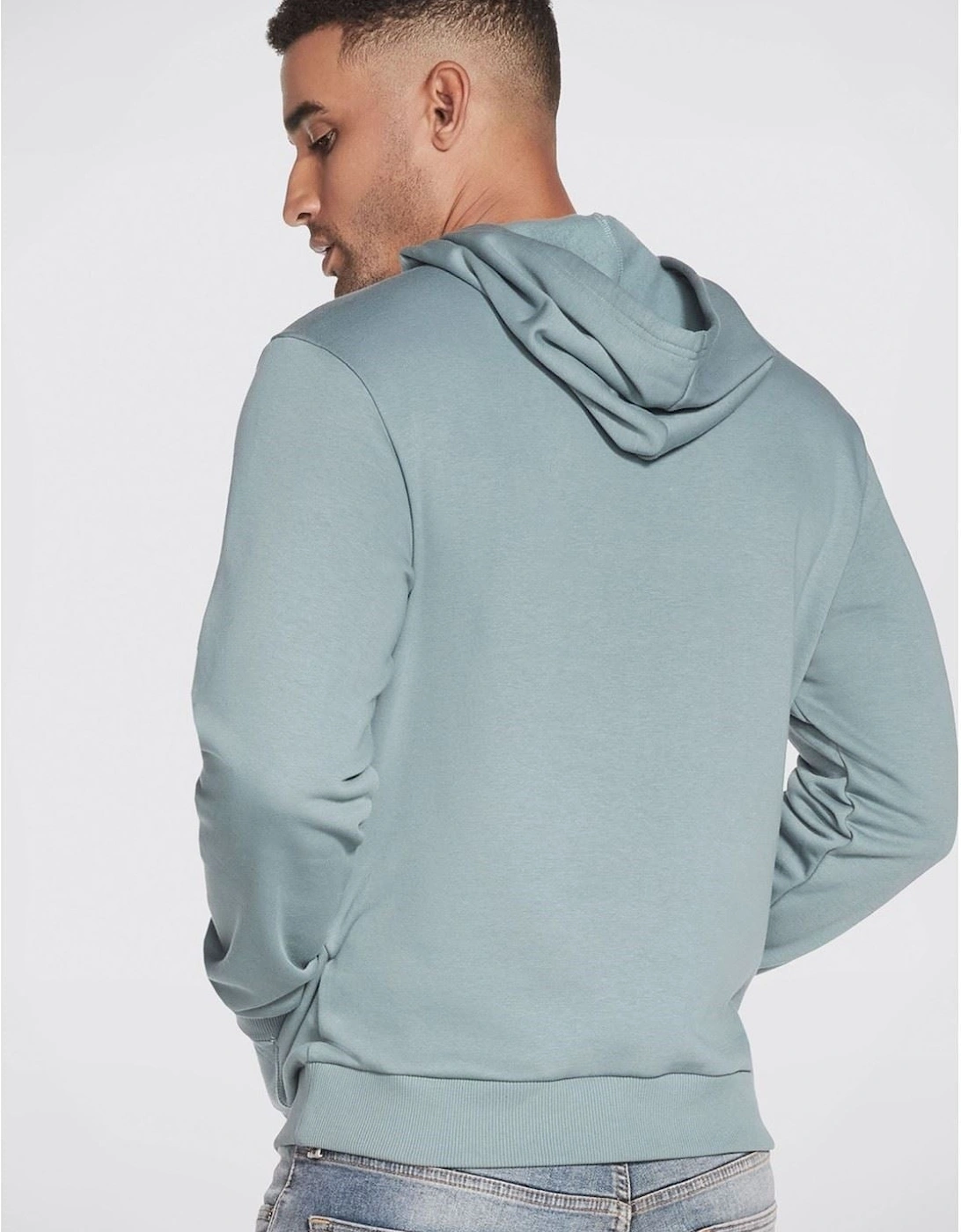 Performance Heritage Cotton Men's Blue Hooded Sweatshirt