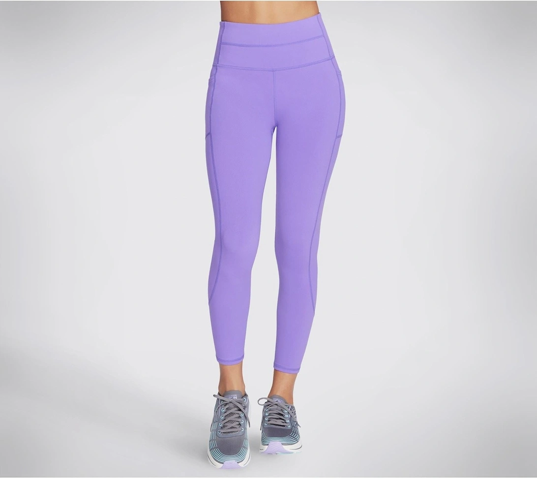 Performance GOWALK Wear High-Waisted 7/8 Nylon Women's Pink Sports Leggings, 4 of 3