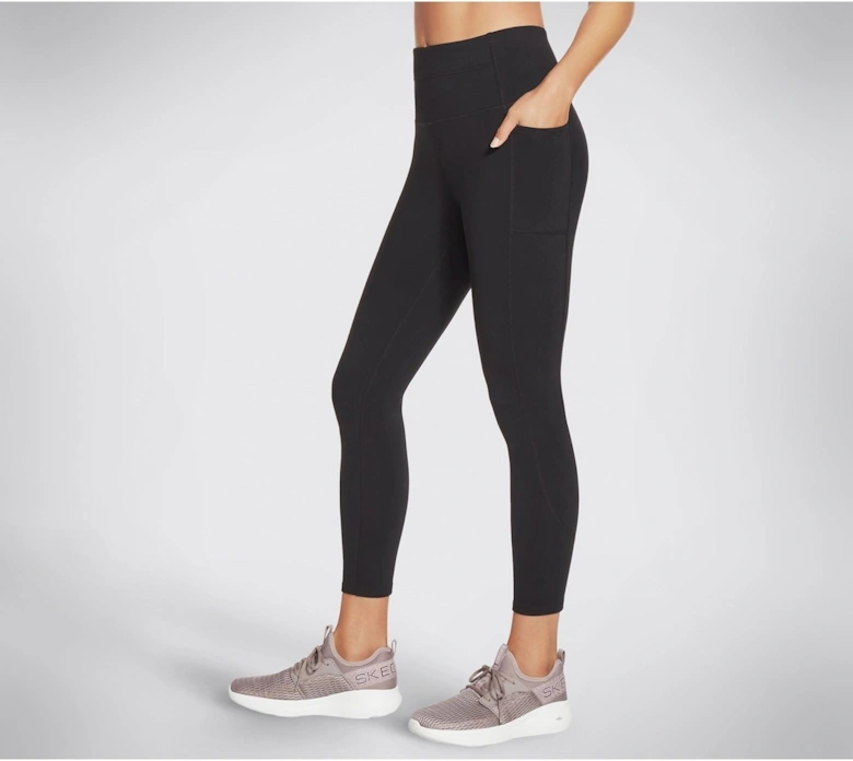 Performance GOWALK Wear High-Waisted 7/8 Nylon Women's Black Sports Leggings