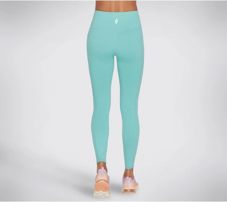 Performance GOWALK Wear High Waisted Nylon Women's Light Turquoise Sports Leggings