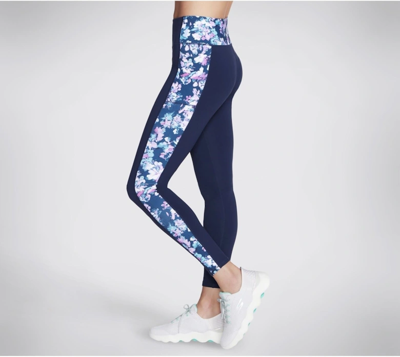 Performance GOWALK Misty Floral Legging Nylon Women's Blue Sports Leggings