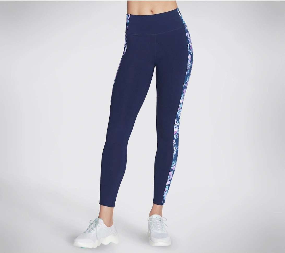 Performance GOWALK Misty Floral Legging Nylon Women's Blue Sports Leggings, 4 of 3