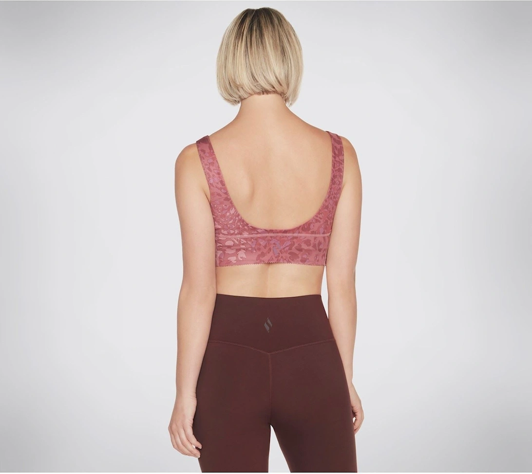 Performance Gosculpt Leopard Longline Bra Polyester Women's Pink Sports Bra