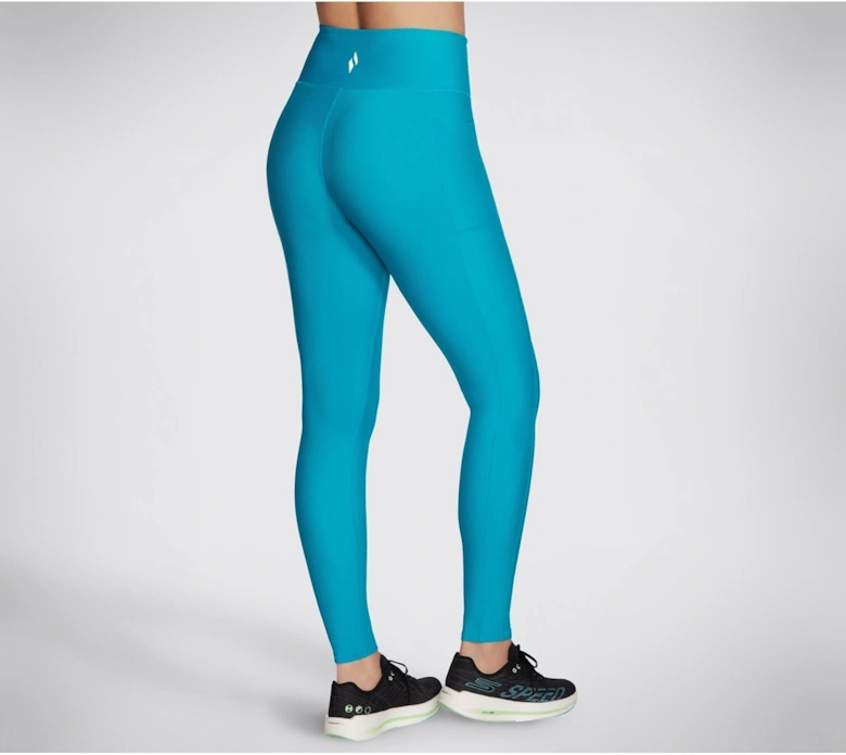 Performance GOFLEX Rib Nylon Women's Blue Sports Leggings