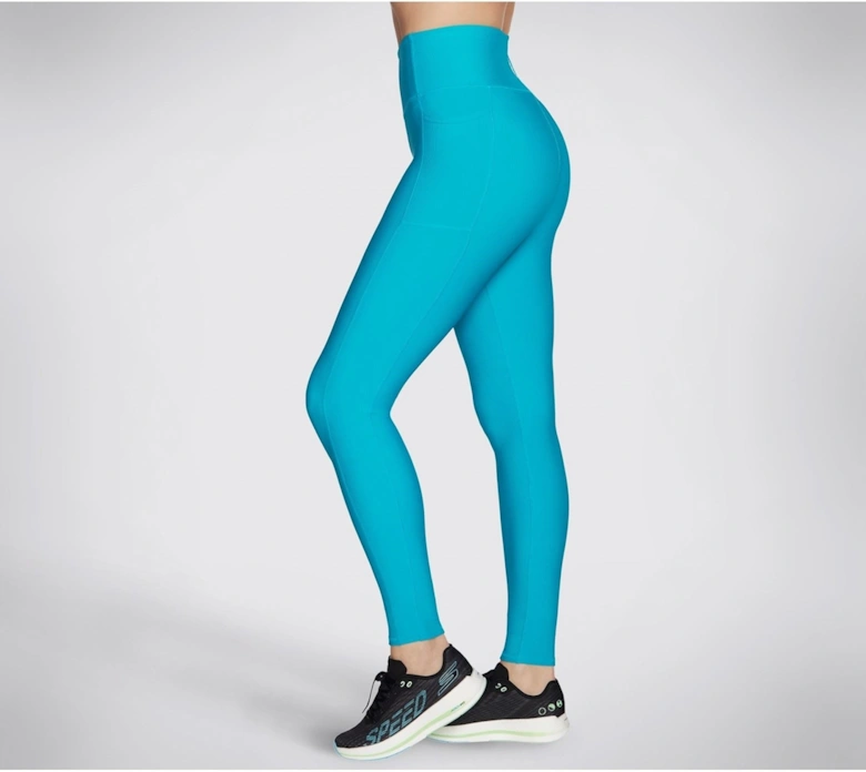 Performance GOFLEX Rib Nylon Women's Blue Sports Leggings