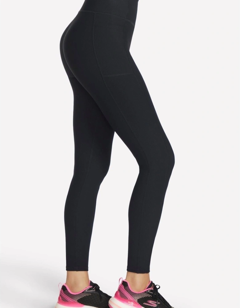 Performance GOFLEX Rib Nylon Women's Black Sports Leggings