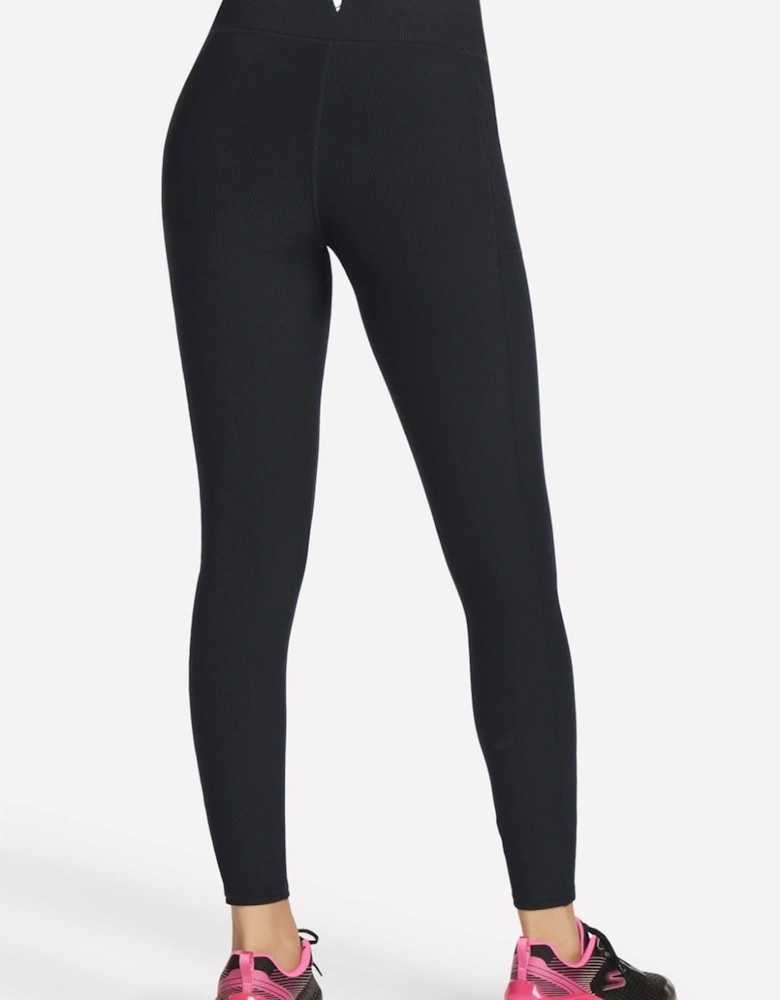 Performance GOFLEX Rib Nylon Women's Black Sports Leggings