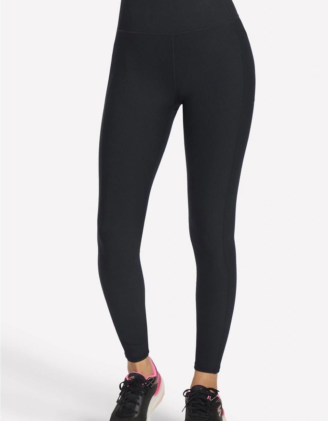 Performance GOFLEX Rib Nylon Women's Black Sports Leggings, 4 of 3