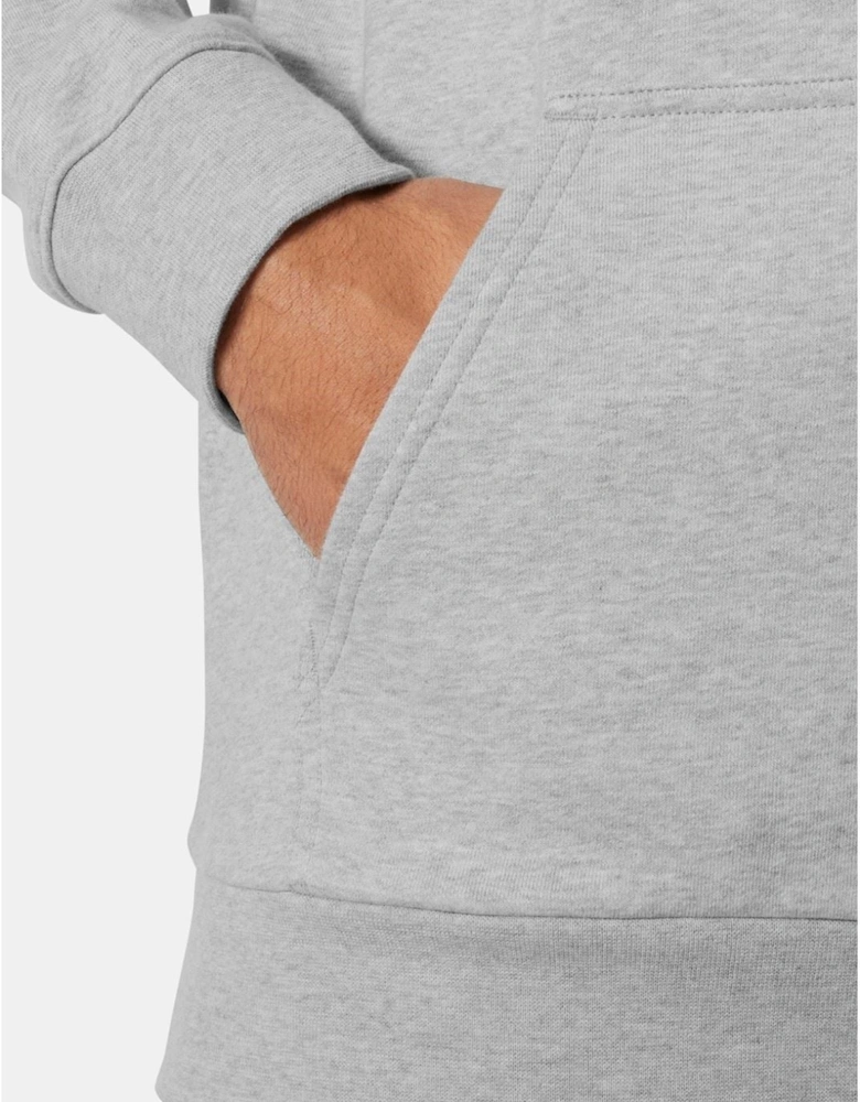 Core Graphic Hoodie Cotton Men's Grey Hooded Sweatshirt
