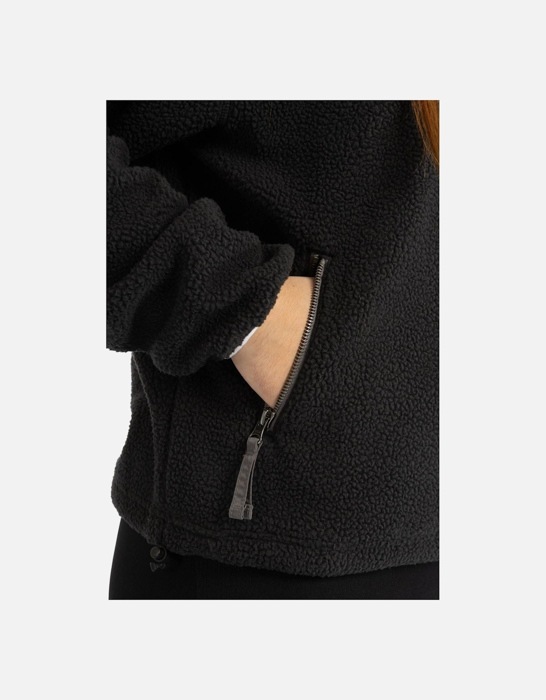 Helvetia II Hoodie Polyester Women's Black Hooded Sweatshirt