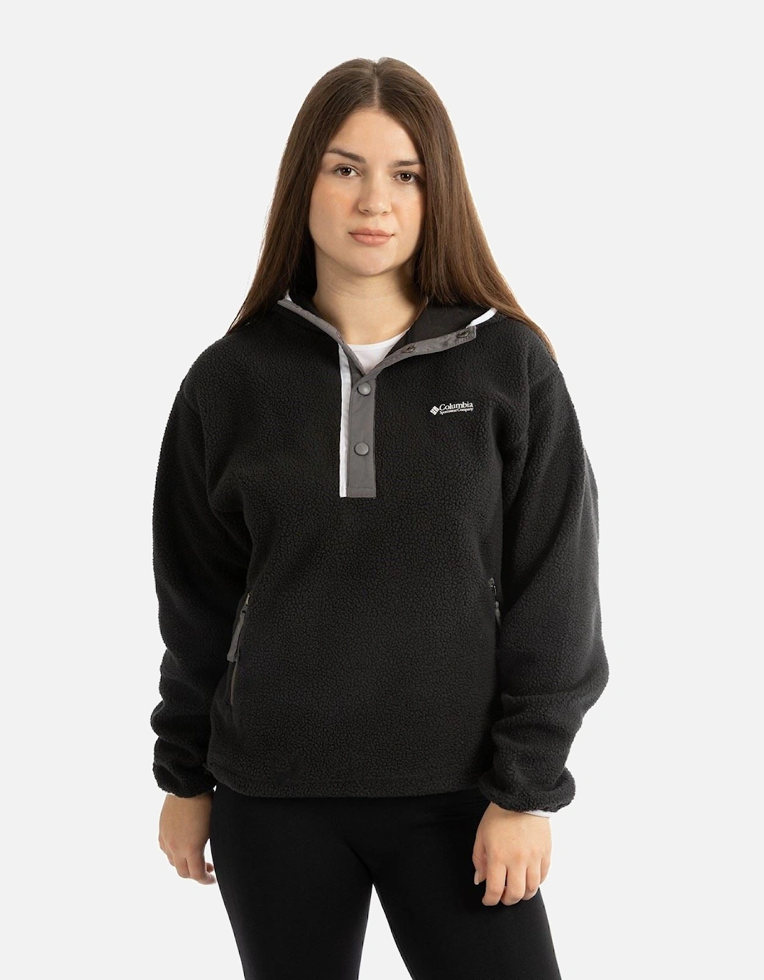 Helvetia II Hoodie Polyester Women's Black Hooded Sweatshirt, 8 of 7