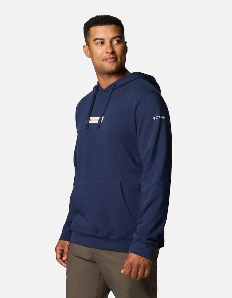 Trek Cotton Men's Blue Hooded Sweatshirt