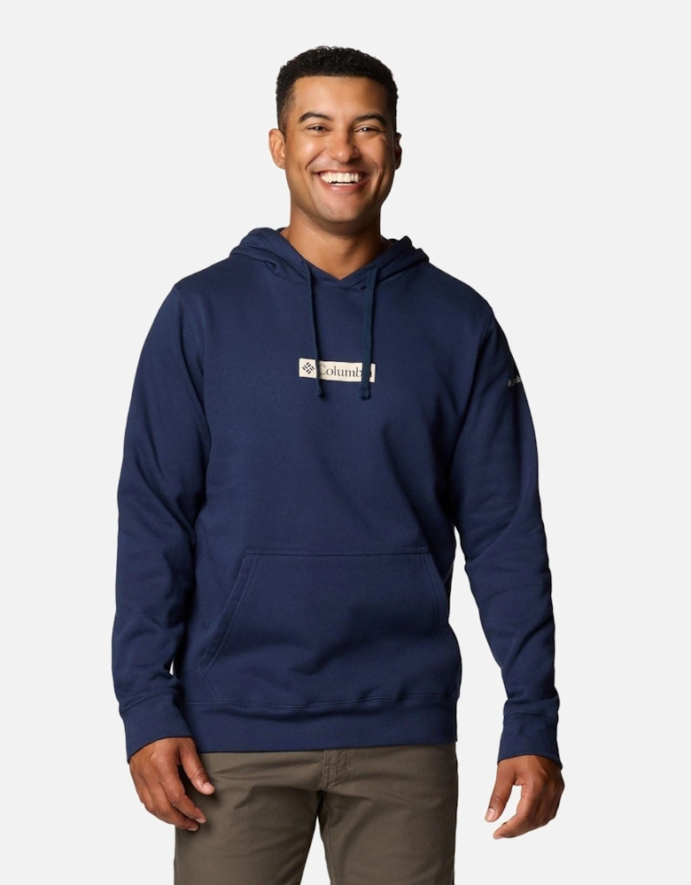 Trek Cotton Men's Blue Hooded Sweatshirt