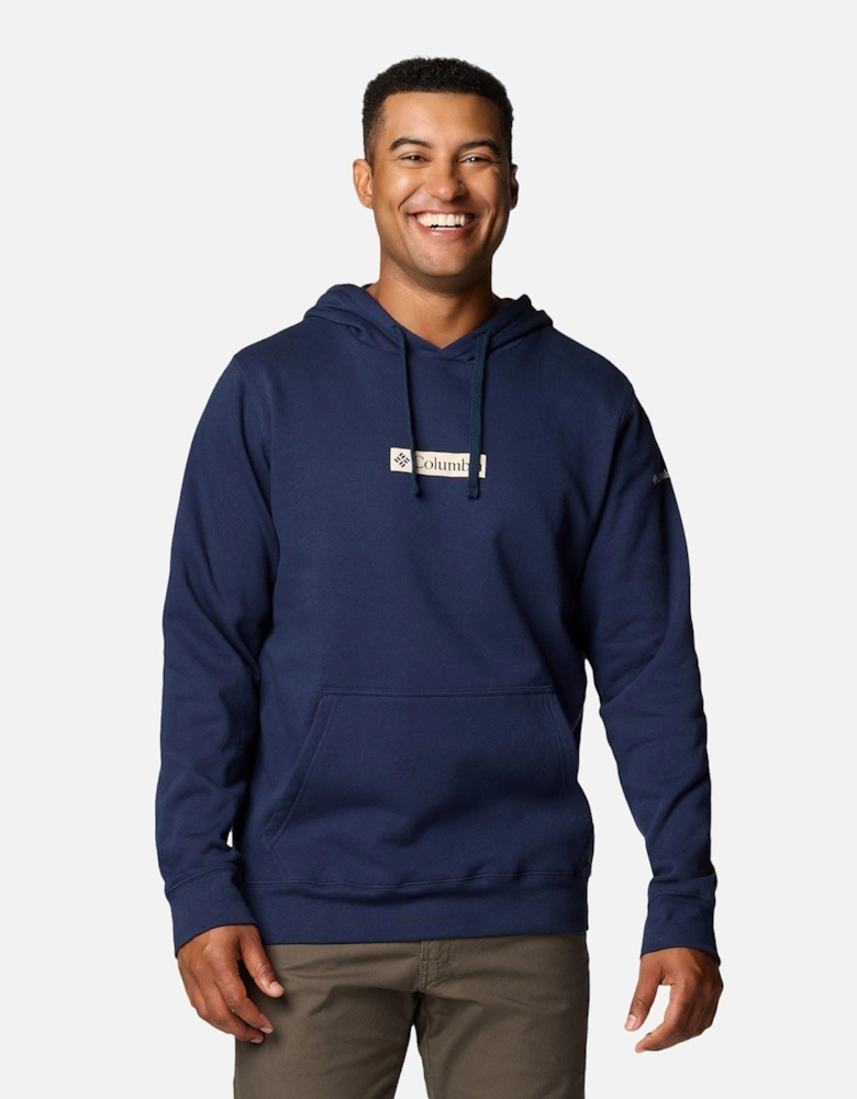 Trek Cotton Men's Blue Hooded Sweatshirt