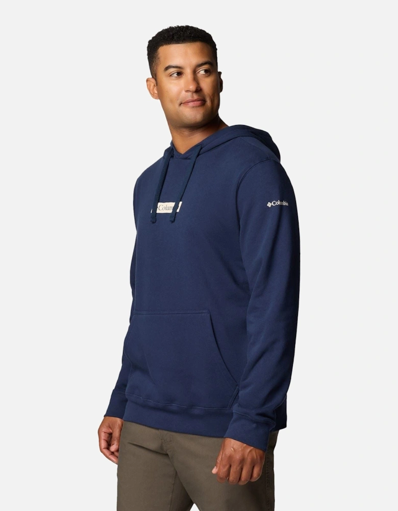 Trek Cotton Men's Blue Hooded Sweatshirt
