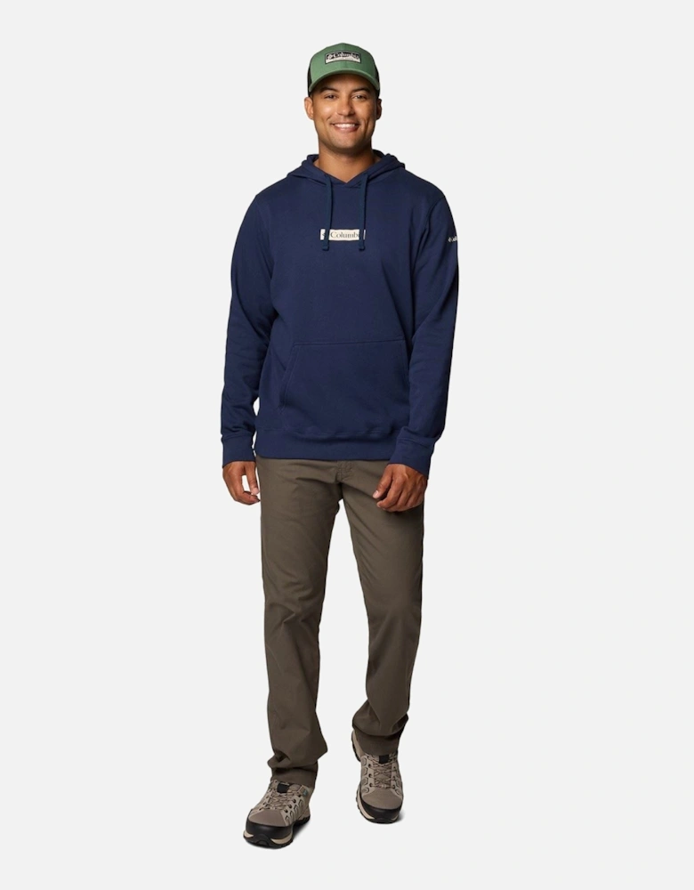 Trek Cotton Men's Blue Hooded Sweatshirt