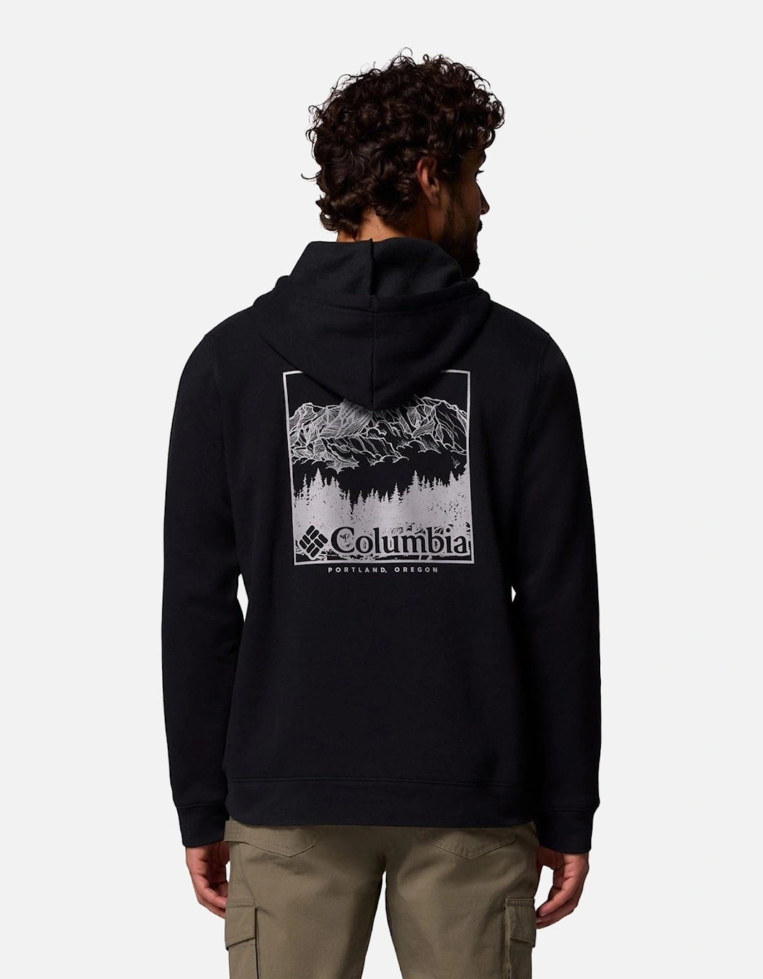 Trek Graphic Hoodie Cotton Men's Black Hooded Sweatshirt