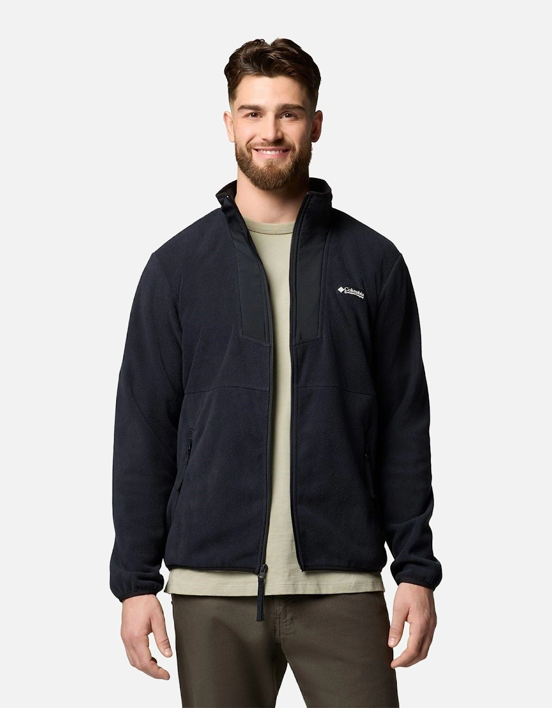 Sequoia Grove Full Zip Men's Black Fleece Jacket