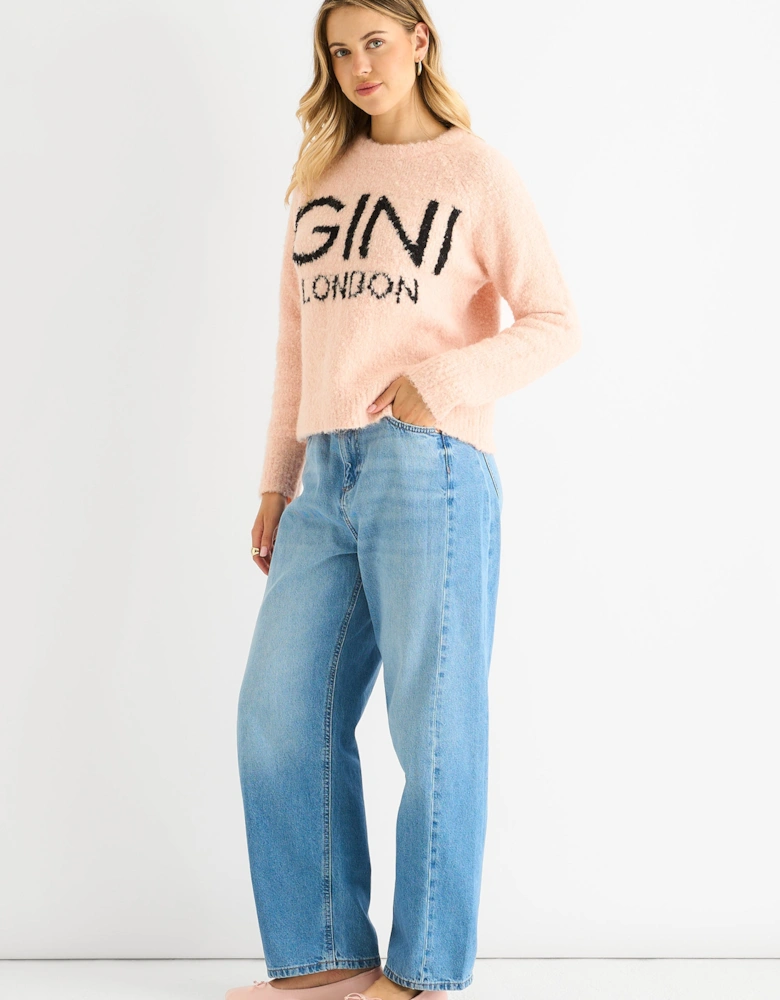 Pink Fur Loose Recycle Fit Jumper