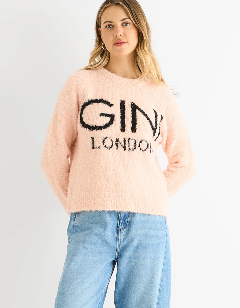 Pink Fur Loose Recycle Fit Jumper