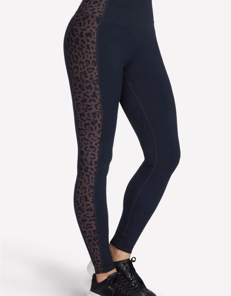 Performance GO WALK Cheetah Legging Nylon Women's Brown Sports Leggings