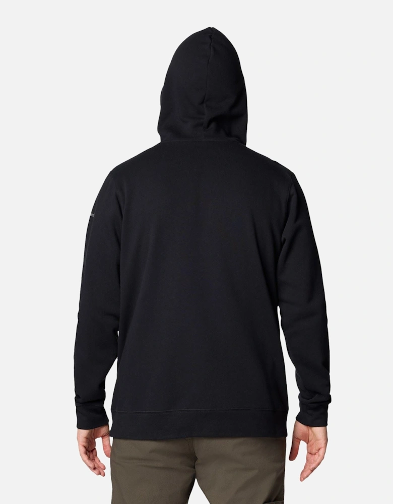 Trek Cotton Men's Black Hooded Sweatshirt