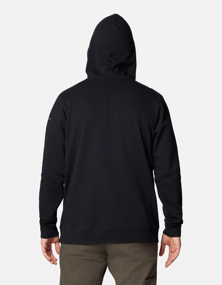 Trek Cotton Men's Black Hooded Sweatshirt