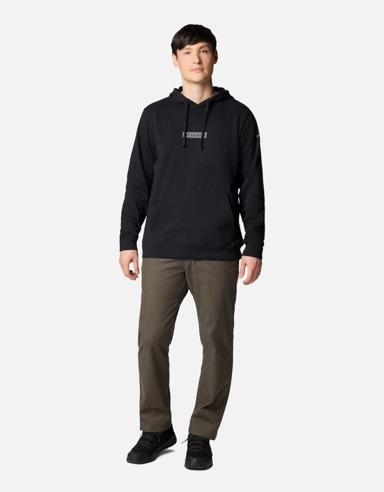 Trek Cotton Men's Black Hooded Sweatshirt