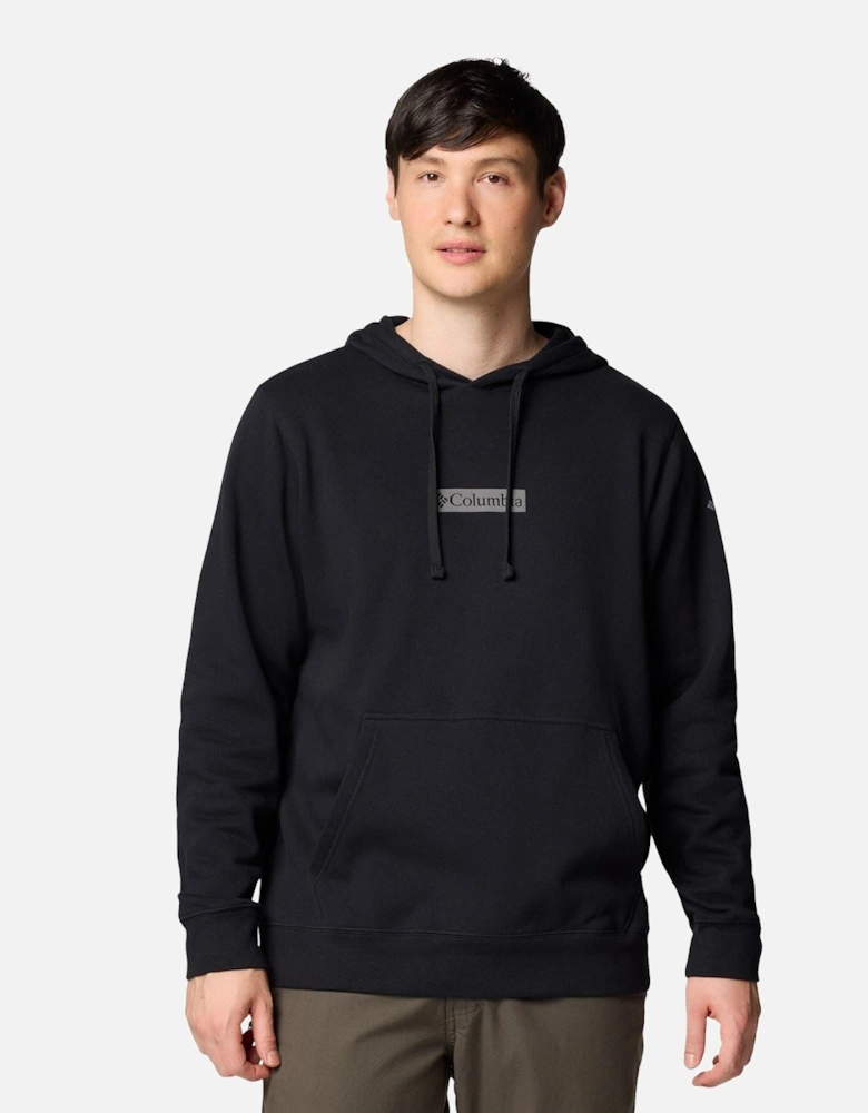 Trek Cotton Men's Black Hooded Sweatshirt