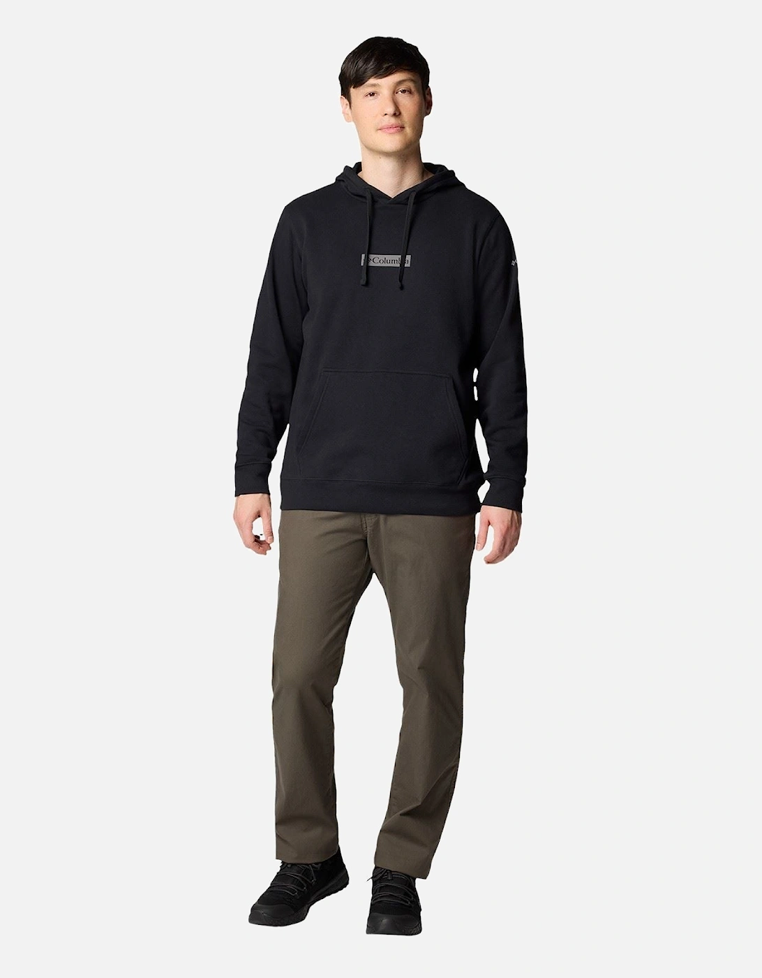 Trek Cotton Men's Black Hooded Sweatshirt