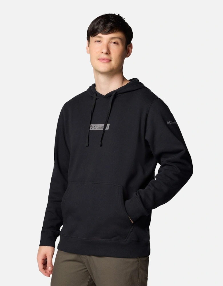Trek Cotton Men's Black Hooded Sweatshirt