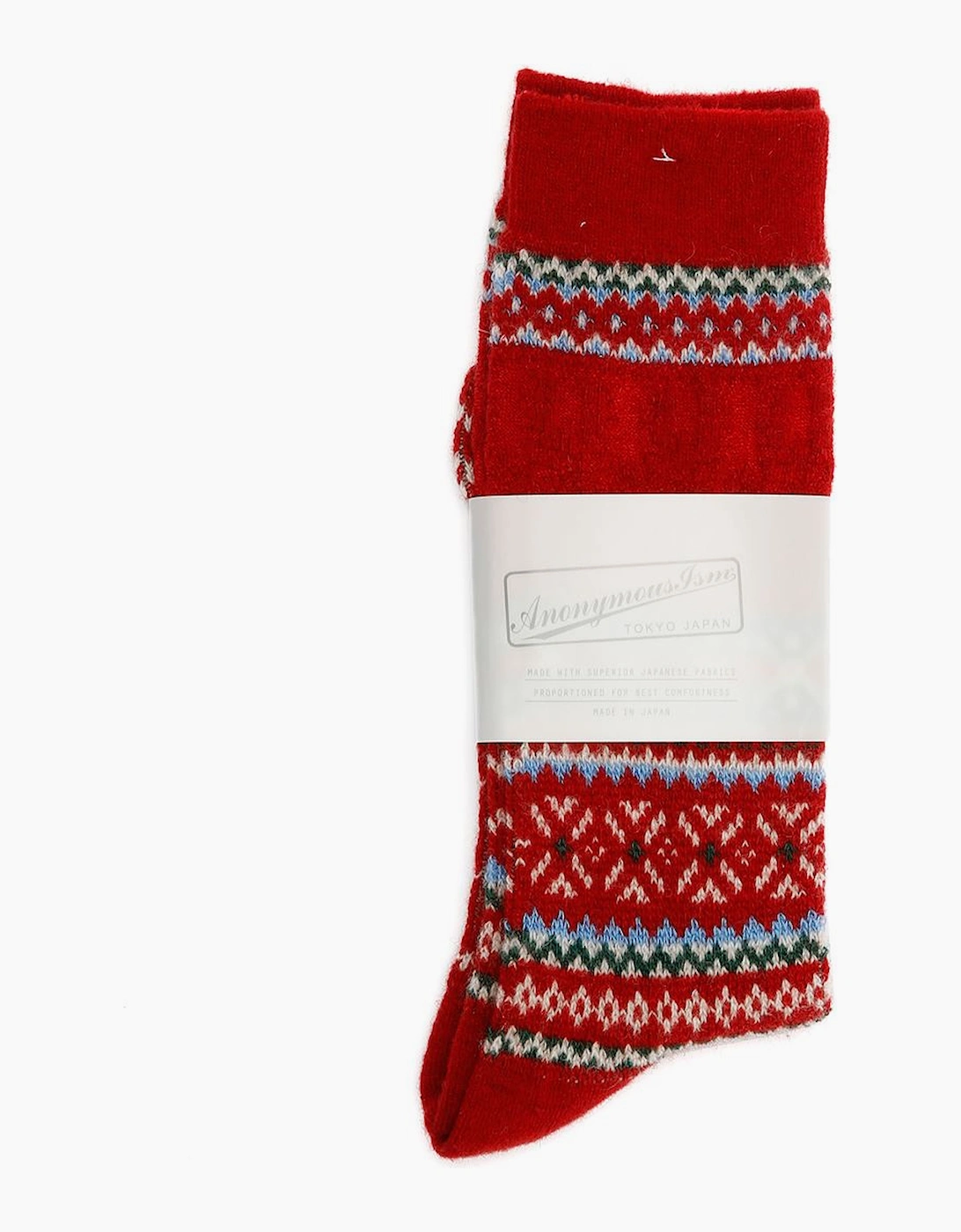Anonymous Ism Men's Red Snow Links Jq Crew Socks  5/5.5/6.5/7/6/7.5 M
