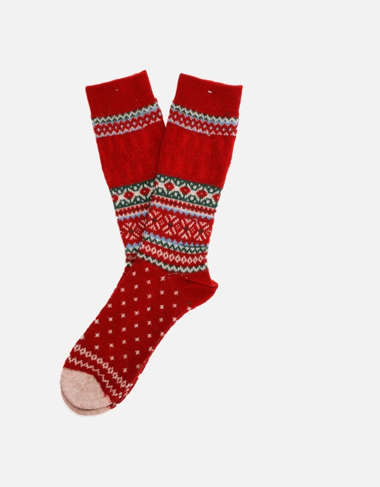 Snow Links JQ Crew Men's Red Socks
