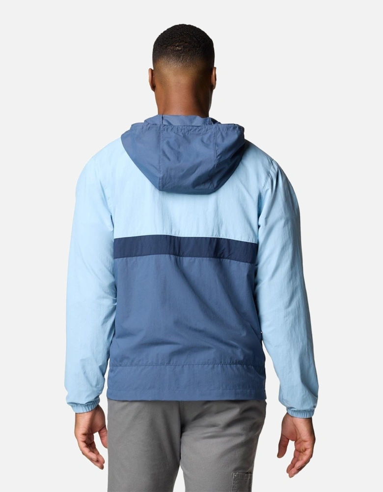 Spire Valley Hooded Windbreaker Men's Blue Windbreaker Jackets