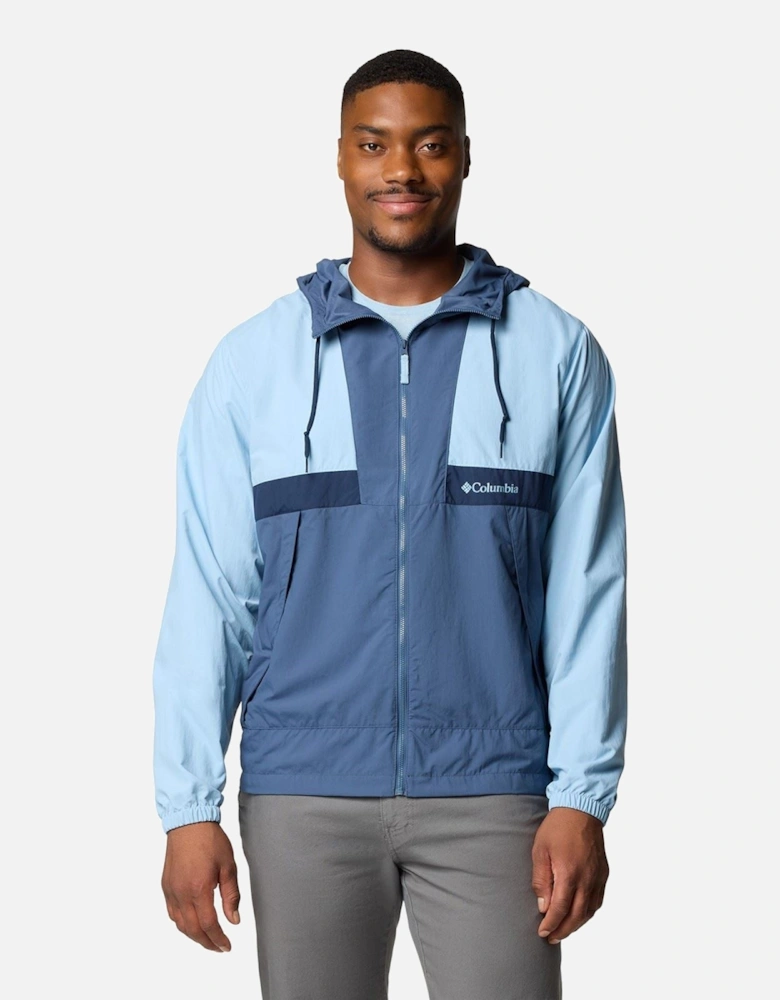 Spire Valley Hooded Windbreaker Men's Blue Windbreaker Jackets