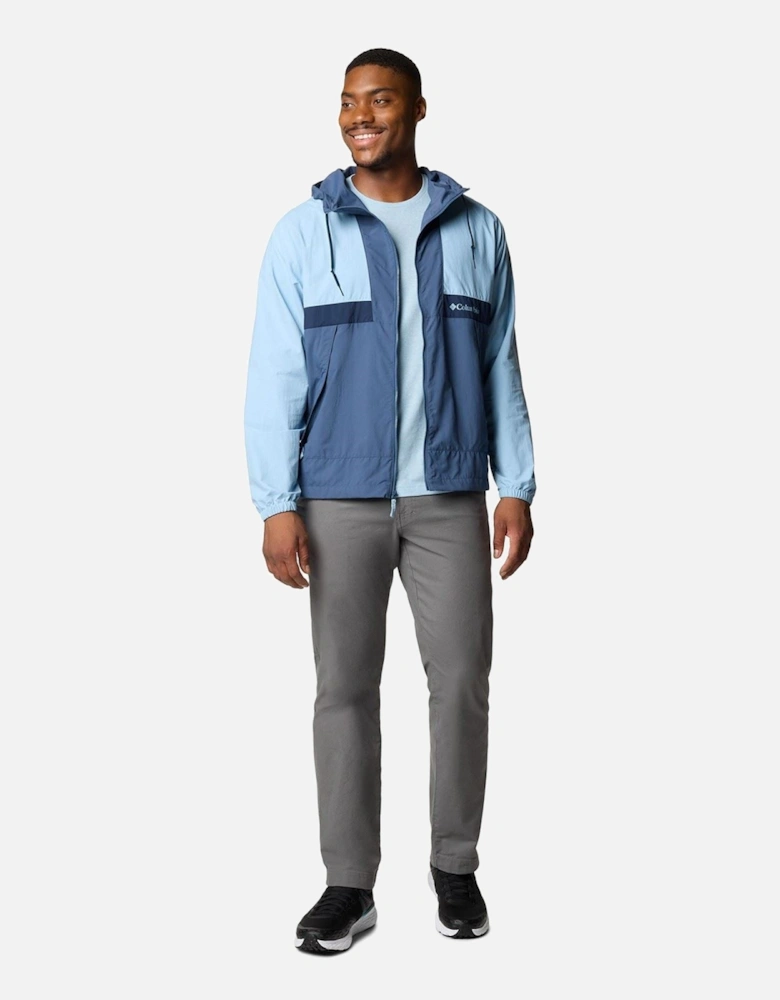 Spire Valley Hooded Windbreaker Men's Blue Windbreaker Jackets