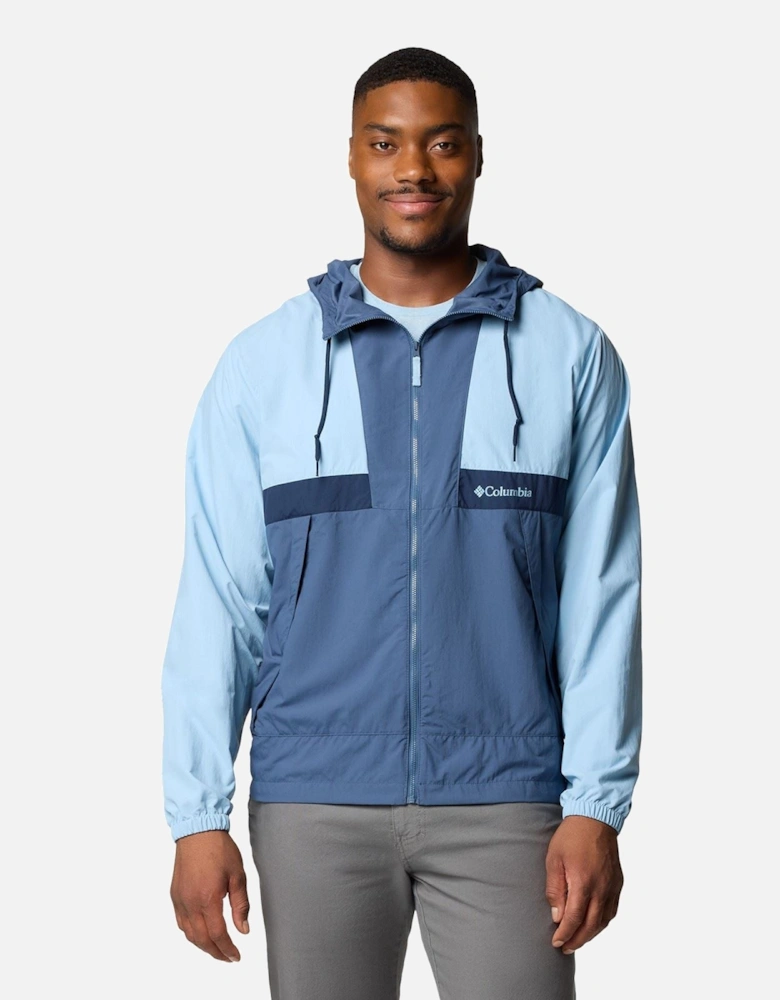 Spire Valley Hooded Windbreaker Men's Blue Windbreaker Jackets