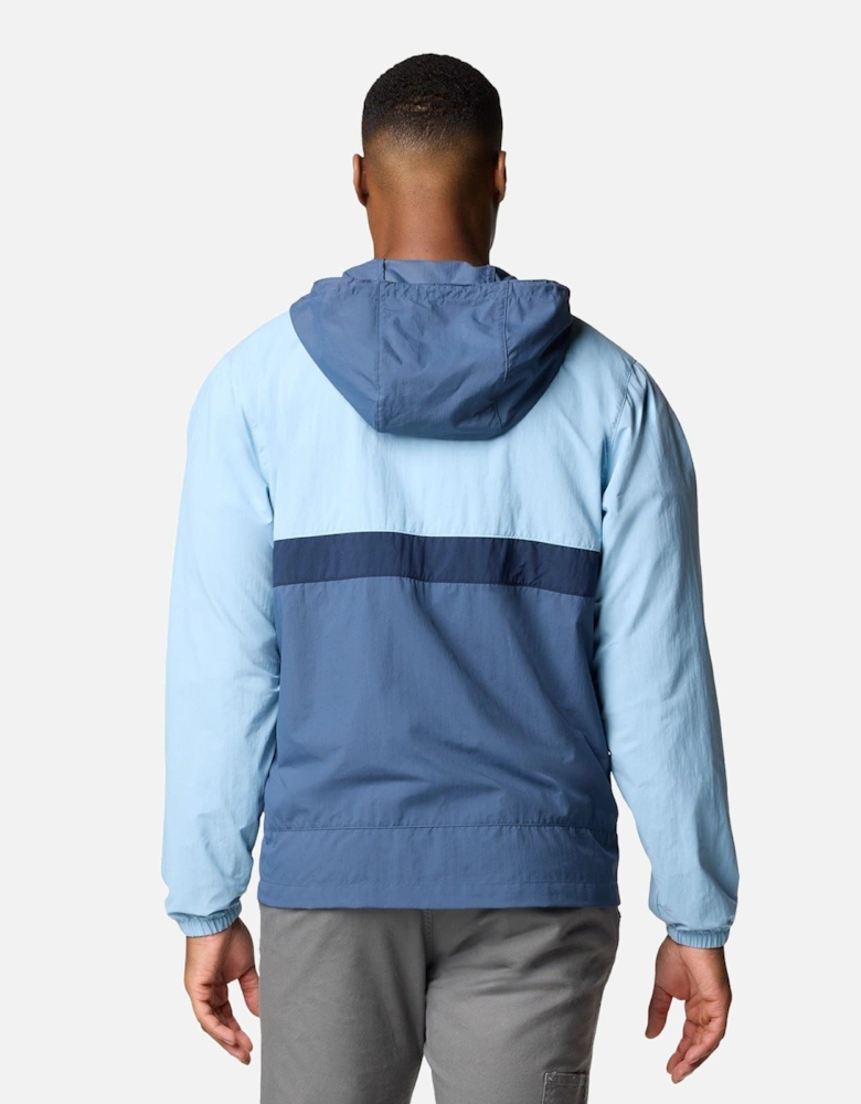 Spire Valley Hooded Windbreaker Men's Blue Windbreaker Jackets