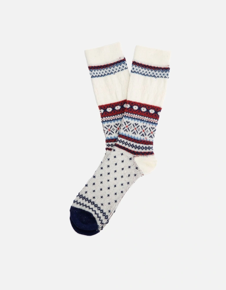Snow Links JQ Crew Men's Off White Socks