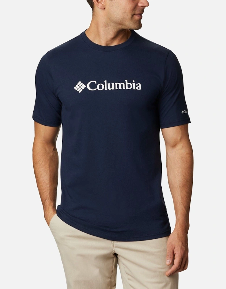 CSC Basic Logo Short Sleeve Cotton Men's Blue Short Sleeve T-Shirts